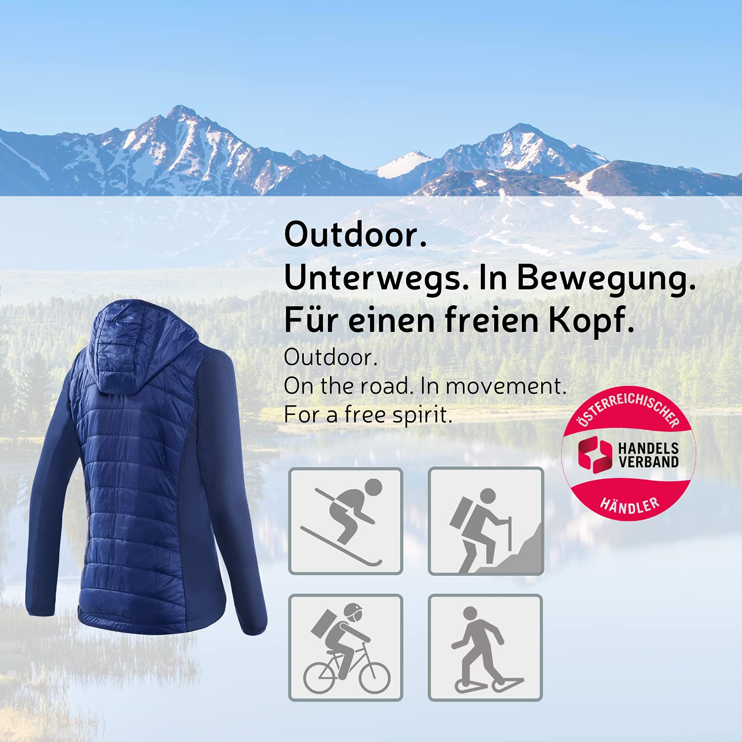Black Crevice Kurtka hybrydowa Kobiety Black Crevice Damen Hybrid Kapuzenjacke