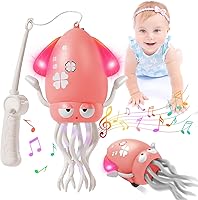 Vista 12 de Juguete de pulpo bailarín, juguetes para el tiempo boca abajo, con música y luz LED, batería recargable integrada y volumen que se pueden apagar