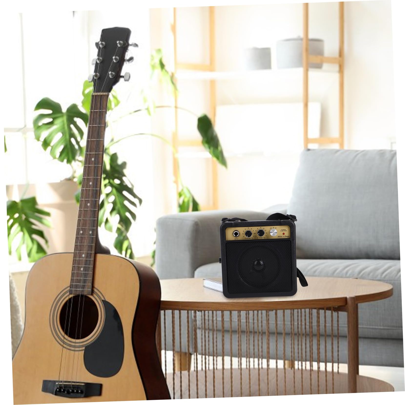 Mini Ampli Guitare Électrique 5w, Amplificateur Compact Noir, Son Haute Fidélité et Effets Intégrés, pour L'entraînement