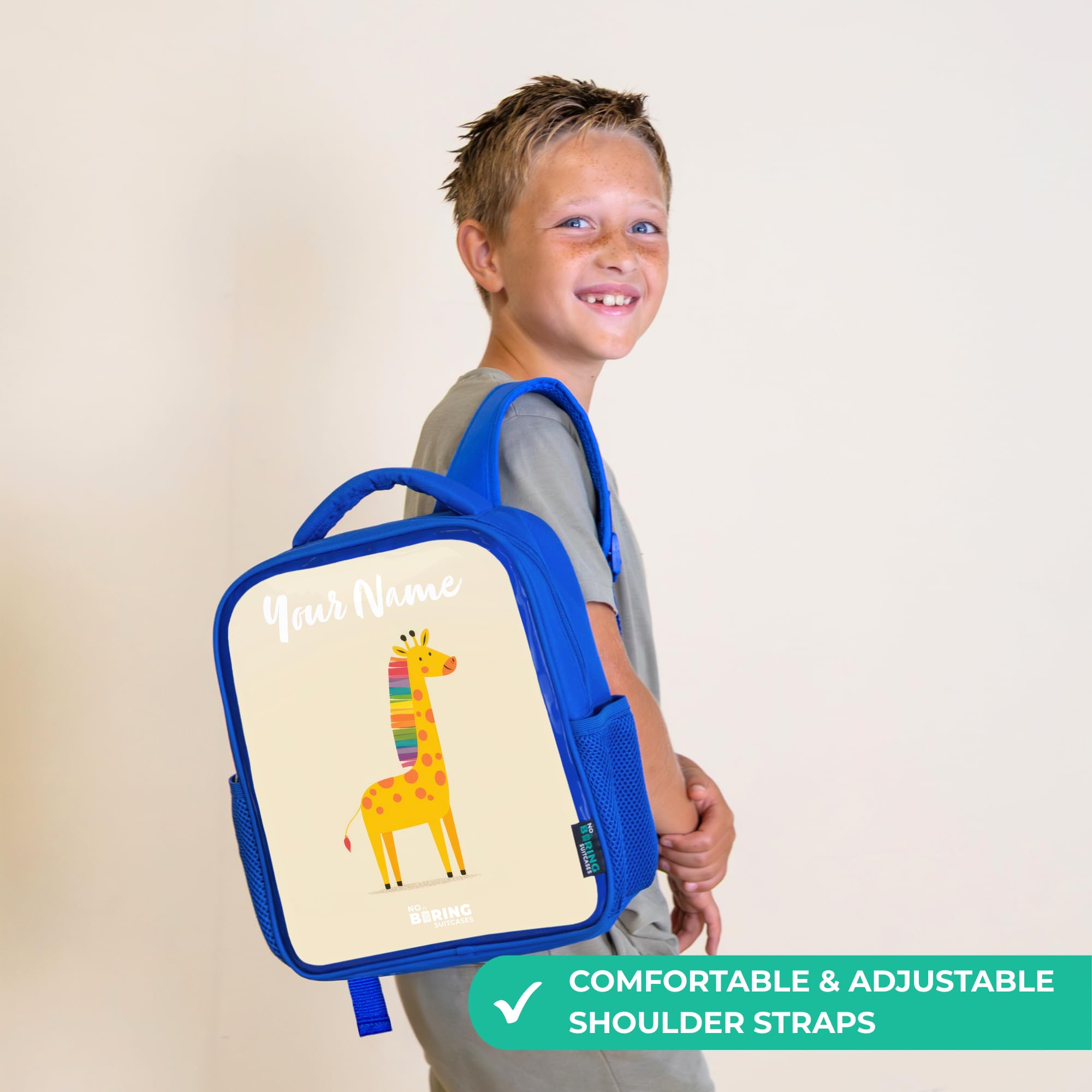 NoBoringSuitcases© Zaino Per Bambini Zaini Scolastici Blu Bambino | 8L - Backpack Da Viaggio School Bag Piccolo Zainetto In Età Prescolare Ragazzi Animali