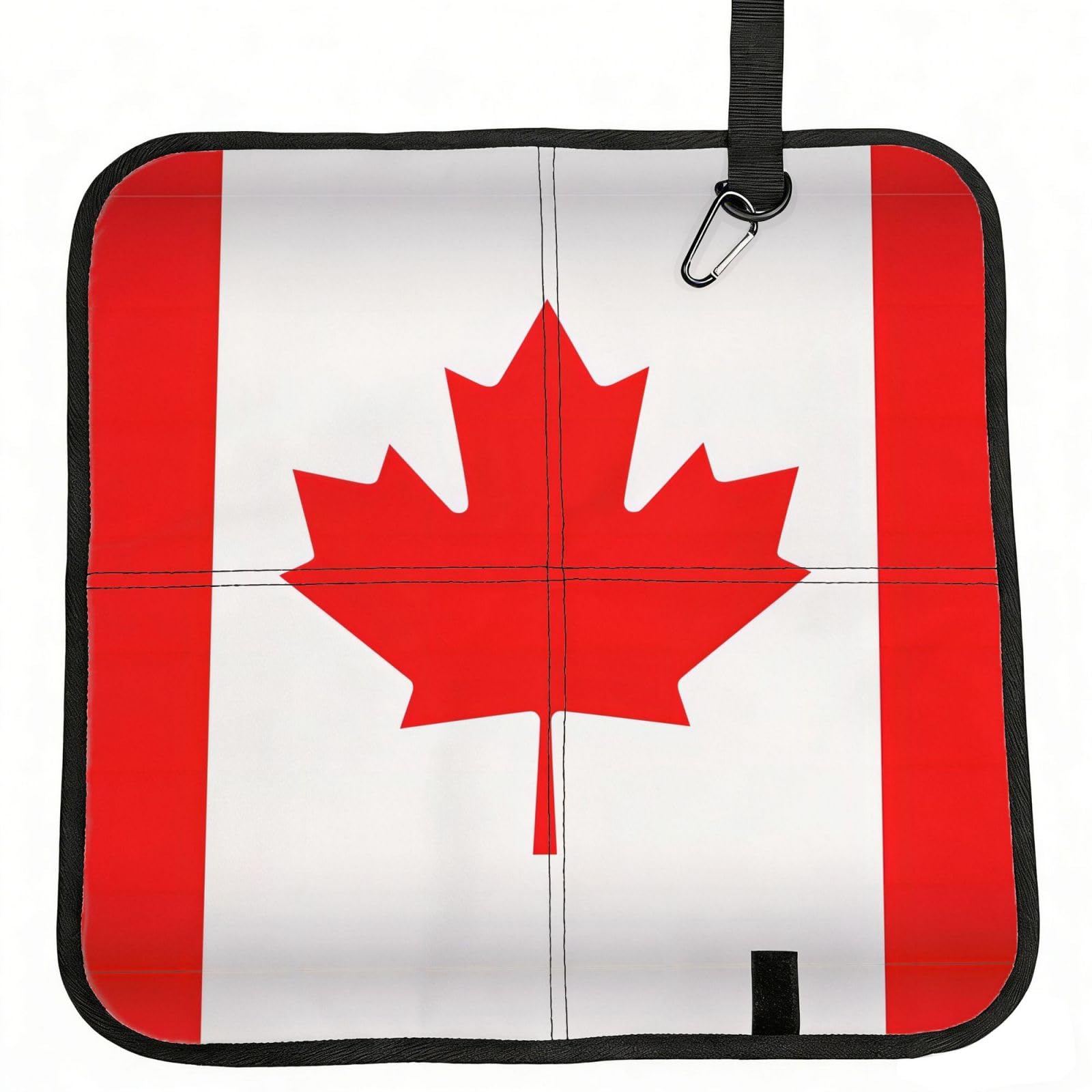 NImongt Canadian Flag Print Portable Chair Pad Foldable Seat Cushion Outdoor Seating Office Picnic Camping