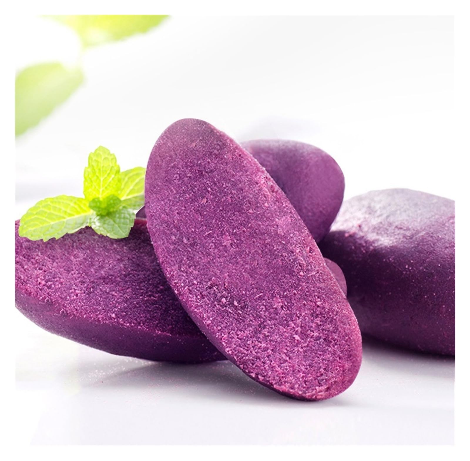 Bestore Patatas dulces moradas aromáticas, 100 g, refrigerio for antojos y relleno, adecuado for ver programas, chips de batata morada, batatas secas, refrigerio(3pcs)