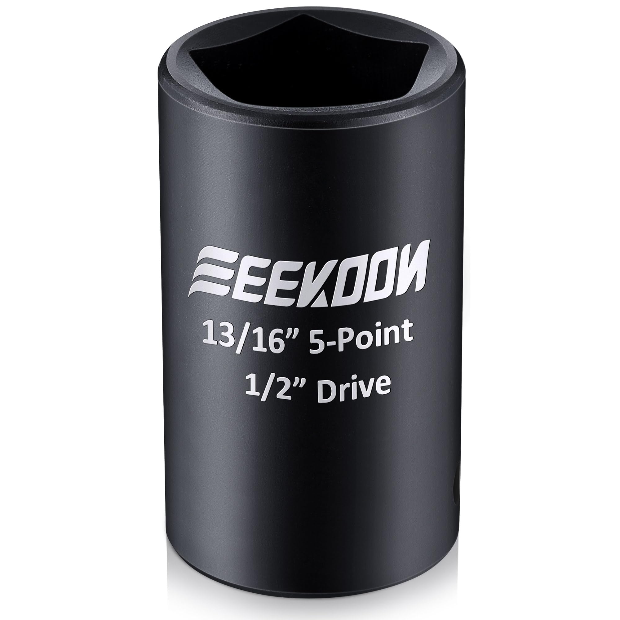 Feekoon Penta Socket With 1/2" Drive and 13/16" 5 Point Utility, 5 Point Socket Wrench Key for Pentagon Curb Boxes