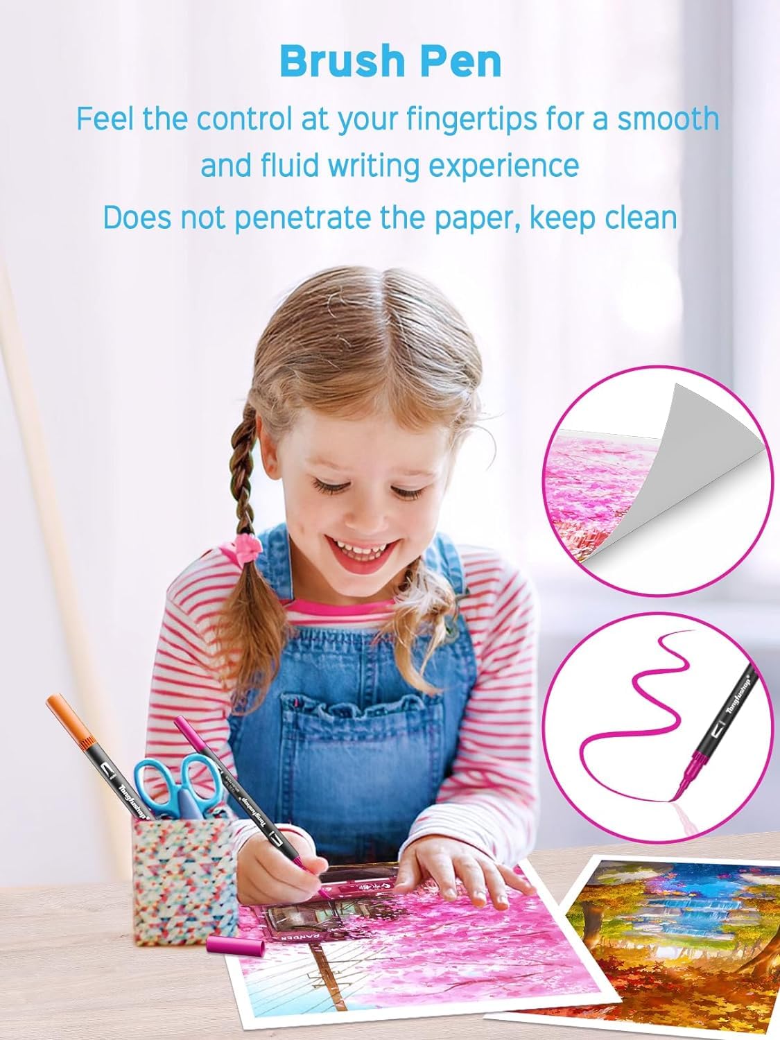 Tongfushop Brush Pen, 120 Colori Pennarelli Doppia Punta, Pennarelli Acquerello per Disegno per Adulti e, Brush Pen Lettering per Colorare, Disegnare Journaling e Calligrafia