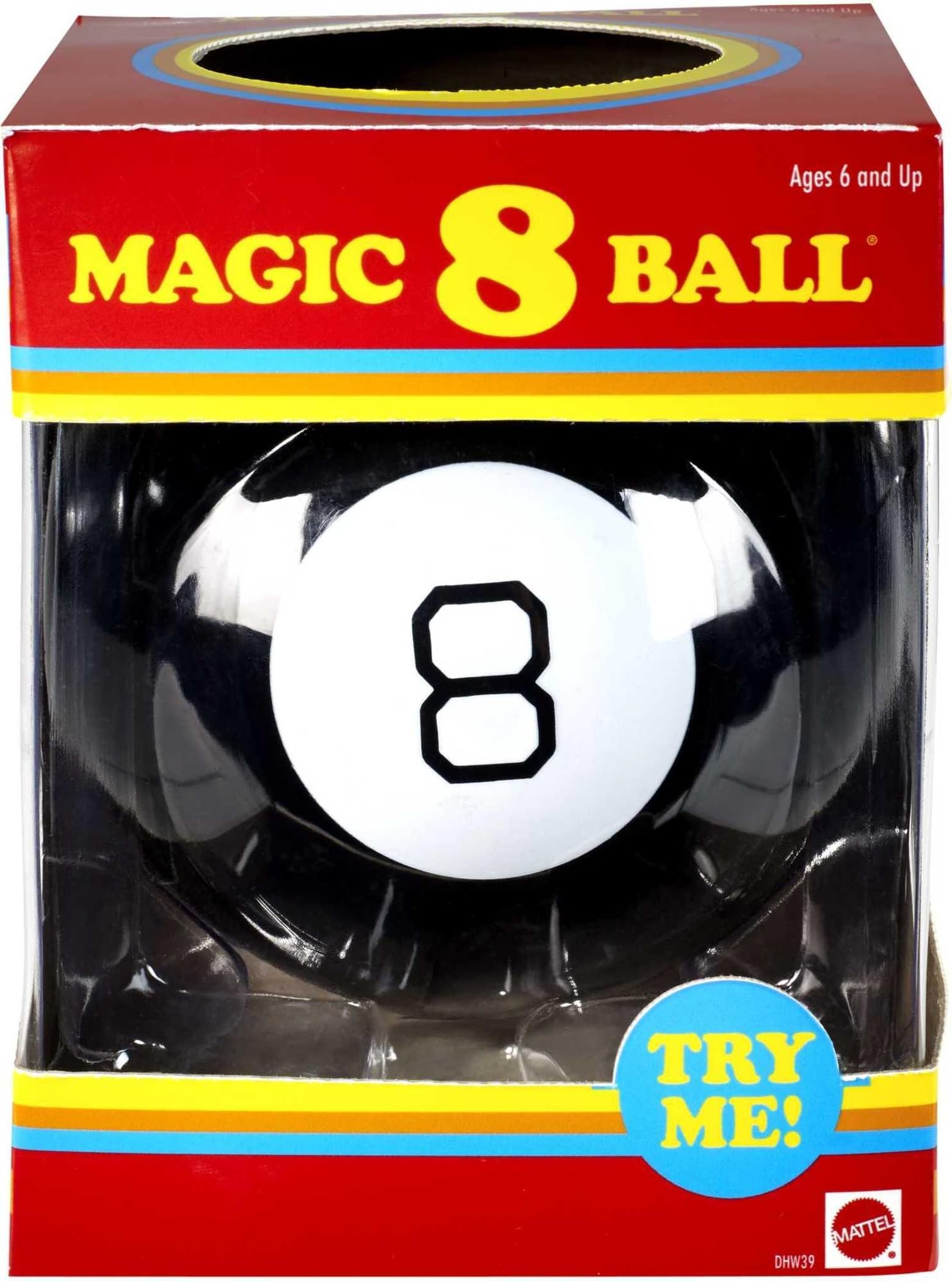 Mattel Games Magic 8 Ball Retro Edition - Divination Toy - Fortune Telling - All Ages - 1 Magic 8 Ball Toy