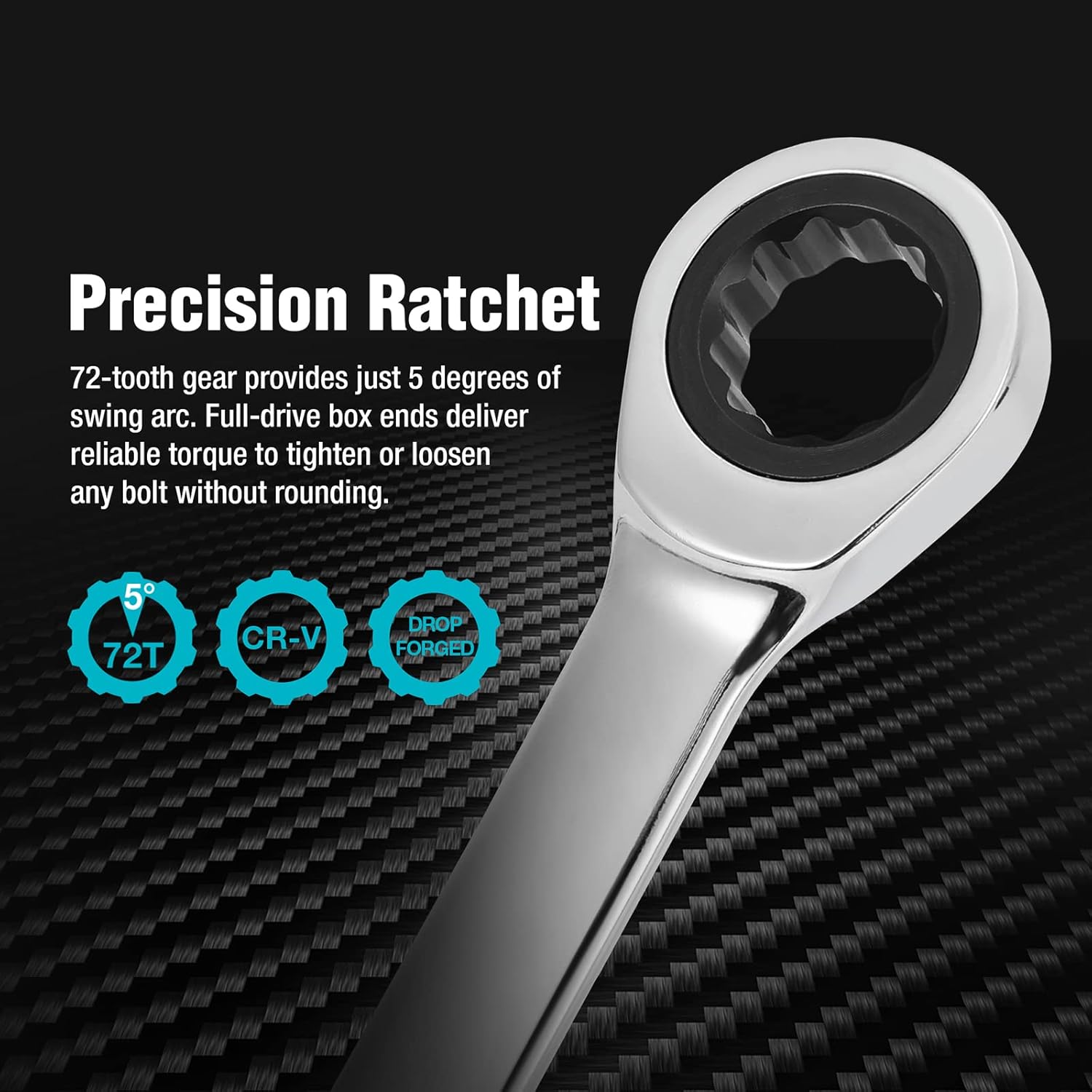 DURATECH 21mm Extra Long Ratcheting Wrench, CR-V Steel and Extra Long Anti-Slip Ratcheting Wrench Set, Double Box End Wrench Set, 9-Piece, Metric, 10, 12, 13, 14, 15, 16, 17, 18, 19mm, CR-V