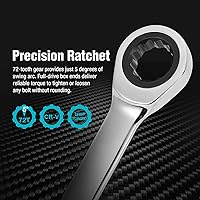 Vista 4 de DURATECH Llave de trinquete extralarga de 15mm, métrica, acero CR-V