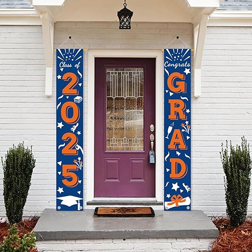 Miniatura 4 de Cartel de graduación para porche, letrero de clase, banderas colgantes de felicitaciones, escuela secundaria, universidad, fiesta, decoración para