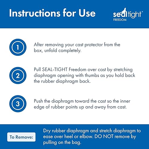 Miniatura 6 de Brownmed Seal-Tight Freedom - Protector de yeso y vendaje  Cubierta de ducha impermeable para lesiones y lesiones en las piernas, adulto