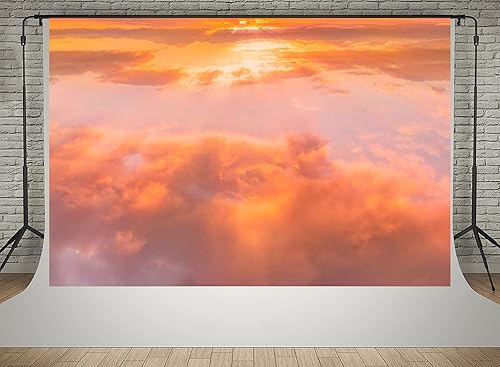 Kate Telones de fondo de cielo de nube roja de 10 x 6.5 pies para fotografía abstracta atardecer escena fondo estudio fotográfico