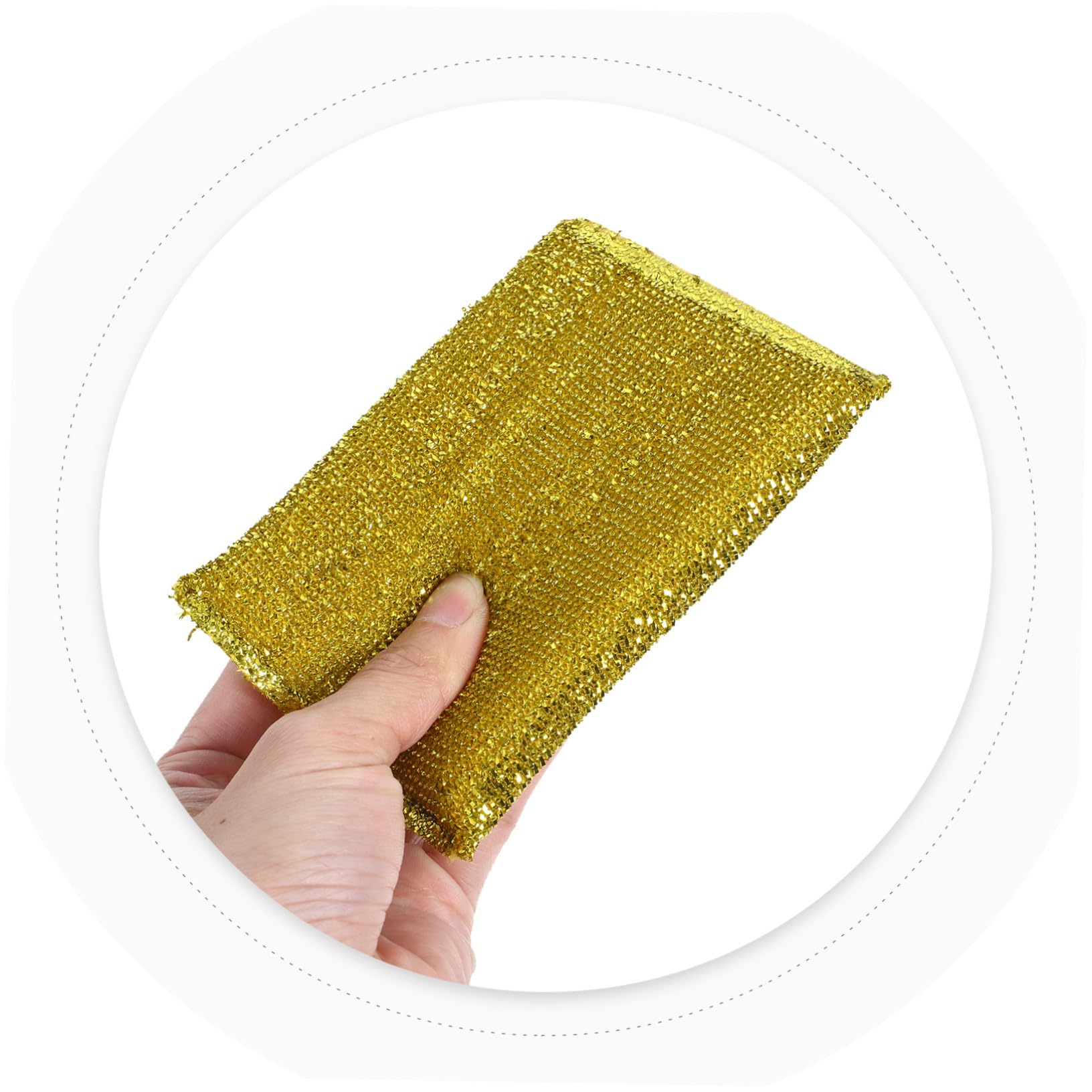 24 Esponjas para Fregar Platos Purpurina Plata, Estropajo Fácil de Agarrar y Superficie Potente para Limpieza de Cocina y Baño