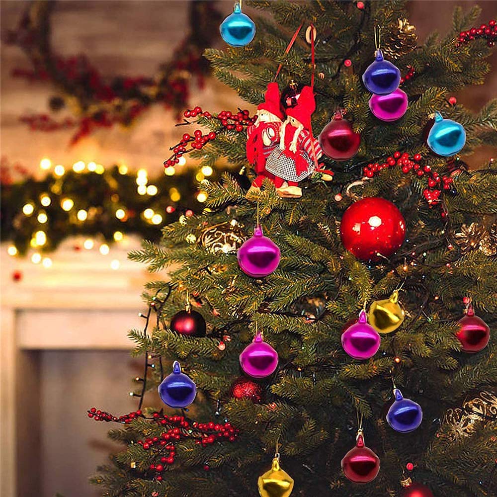 Cascabeles Pequeños Coloridos con Caja de Almacenamiento 300 Piezas para Manualidades Navidad