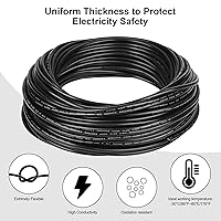 Vista 4 de Lesnlok Cable eléctrico calibre 20 AWG con 2 conductores de cobre puro, libres de oxígeno, trenzados, de cloruro de polivinilo, estañados