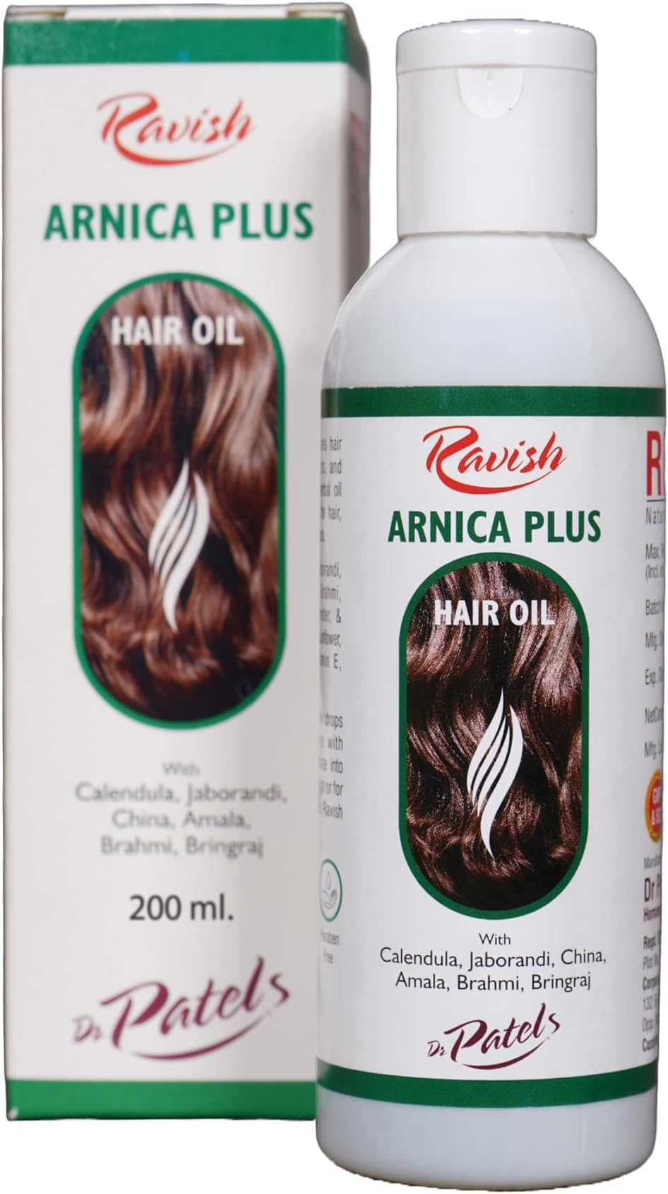 Dr Patel's 200ML Ravish Arnica Plus Natural Homeopathic Hair Oil