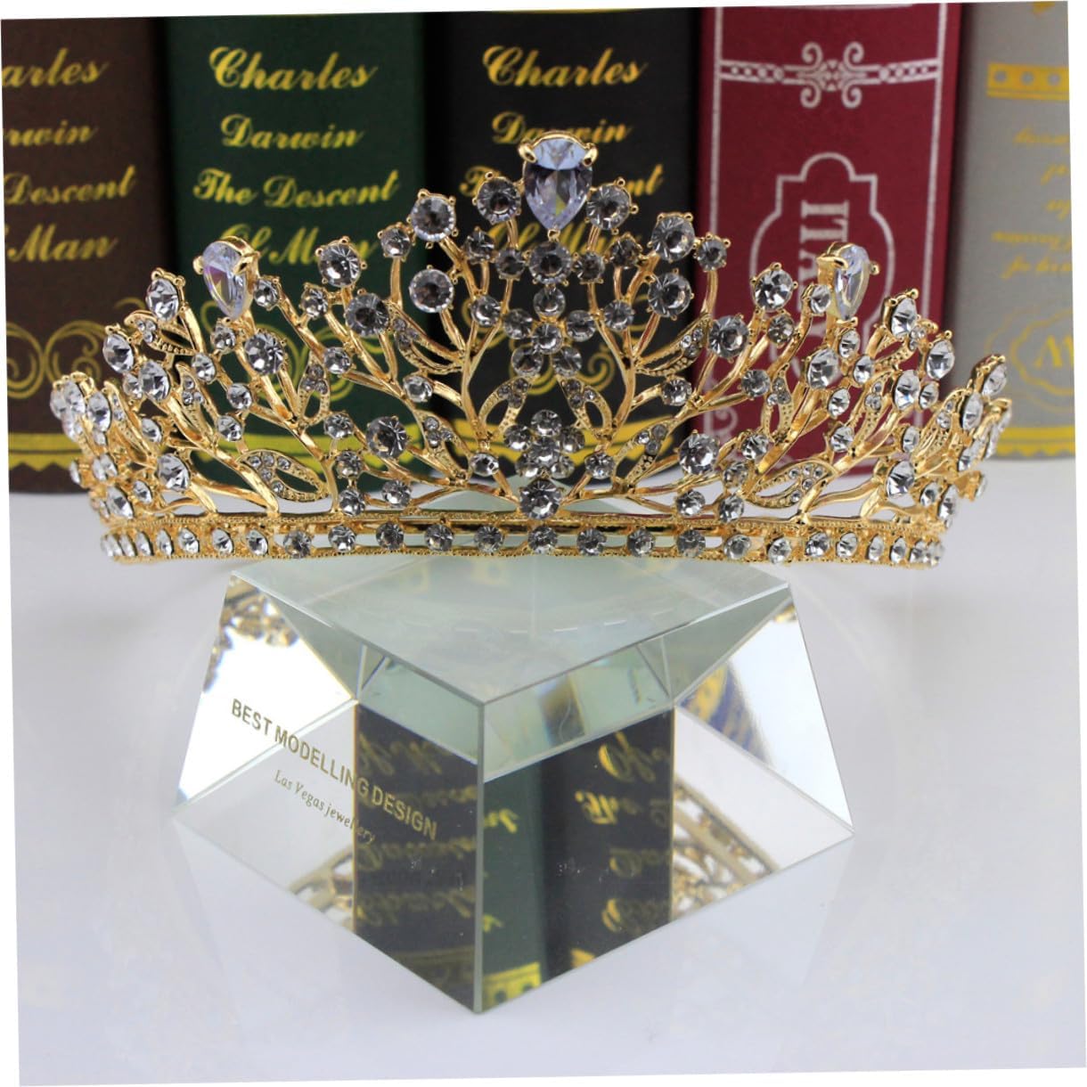 LIFKOME 1Pc Decorative Bridal Crown Headdress Elegant Zirconia Tiara for Weddings Parties and Special Occasions Lightweight and Durable Design