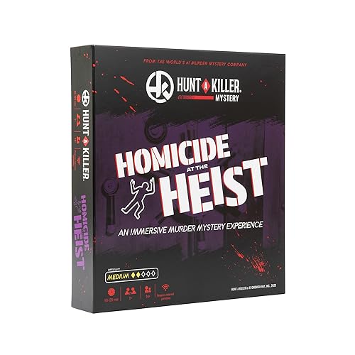 Hunt a Killer: Homicide at The Heist, Solve the Murder of a Brilliant Jewel Thief, Murder Mystery Game for Adults, Perfect for True Crime Fans, Mystery Box for Game Night, Designed 1+ Players Ages 14+