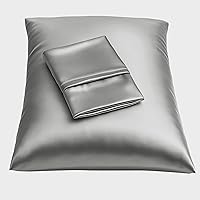 Vista 13 de ShopBedding - Lujosa funda de almohada de satén para el cabello, 2 unidades, satinada, estándar, con cremallera, estampado de cebra marrón, Blissford