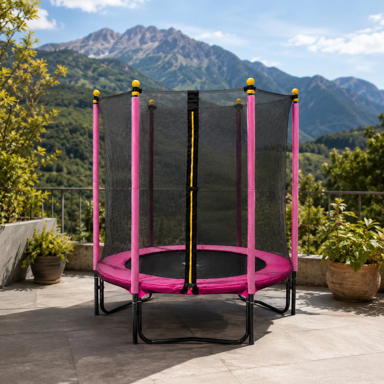 Cama elástica para niños ATAA 140cm Plus – Red Cremallera, Acolchados