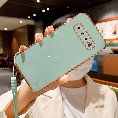 Miniatura 5 de Funda para Samsung Galaxy S10, Galaxy S10 para mujer, galvanoplastia, de lujo, estética, moderna, bonita, de cámara completa, protección de TPU