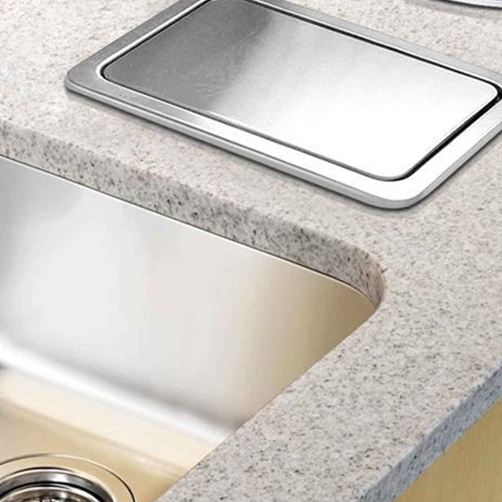 Edelstahl Müll Klappen Deckel Mülleimer Abdeckspülung Eingebauter Balance Schaukel