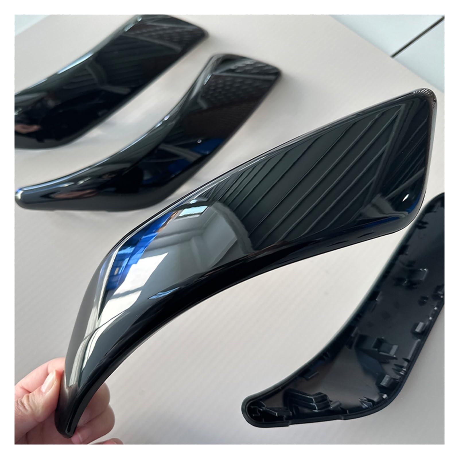 Türgriff Innen Für BMW 1 2 Serie F20 F21 F22 F23 2012-2016 Ersatz Türgriffverkleidung Glanzschwarze Faser Auto-Innenverkleidungsabdeckung(2PCS Set-Black)