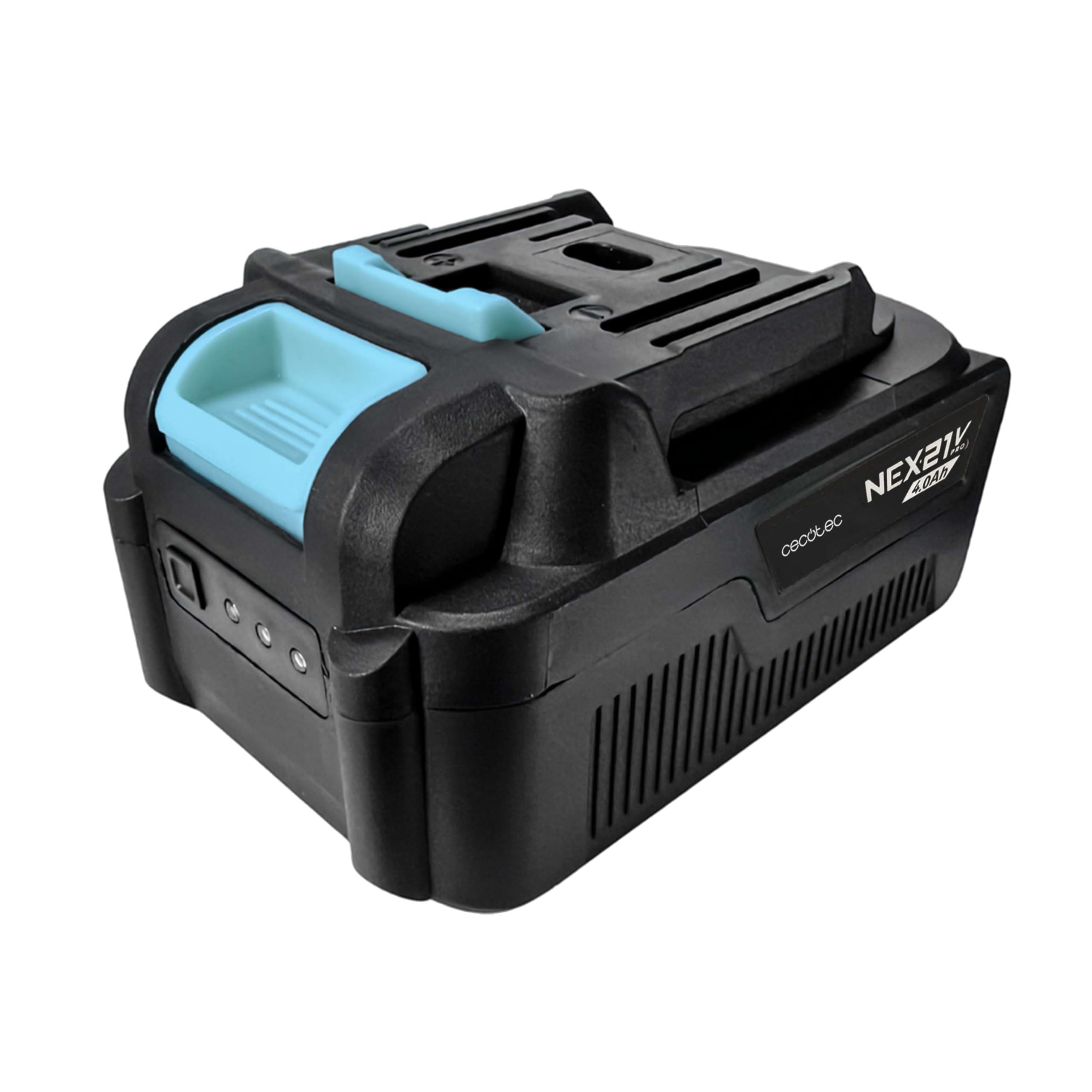 Cecotec Batterie NEX21 2e Génération 4.0Ah Série NEX21V Pro, Compatible avec Tous les Outils de Bricolage et de Jardinage de la Gamme Cecotec 21V, Grande Capacité et Excellente Autonomie d’Utilisation