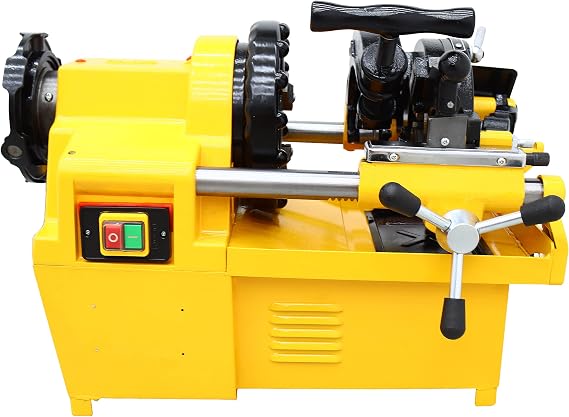 1/2-2 220V Electric Pipe Threader Machine, 750W 23RPM 3in1 Multifunctional Power Pipe Threader Cutter with Self Oiling System for Pipe Threading, Trimming, Pipe Cutting, NPT & BSP Dies
