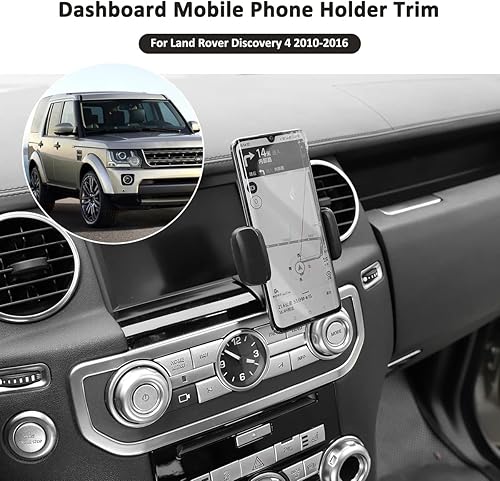 Miniatura 4 de Alumium Alloy Dashboard Side Soporte de teléfono móvil Trim para Land Rover Discovery 4 LR4 2010-2016 Accesorios de coche (A)