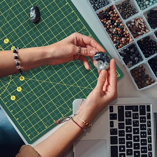 Miniatura 7 de Headley Tools Tapete de corte autorreparable grueso de 18 x 12 pulgadas, tapete de costura de corte giratorio A3 para manualidades, tabla de cortar