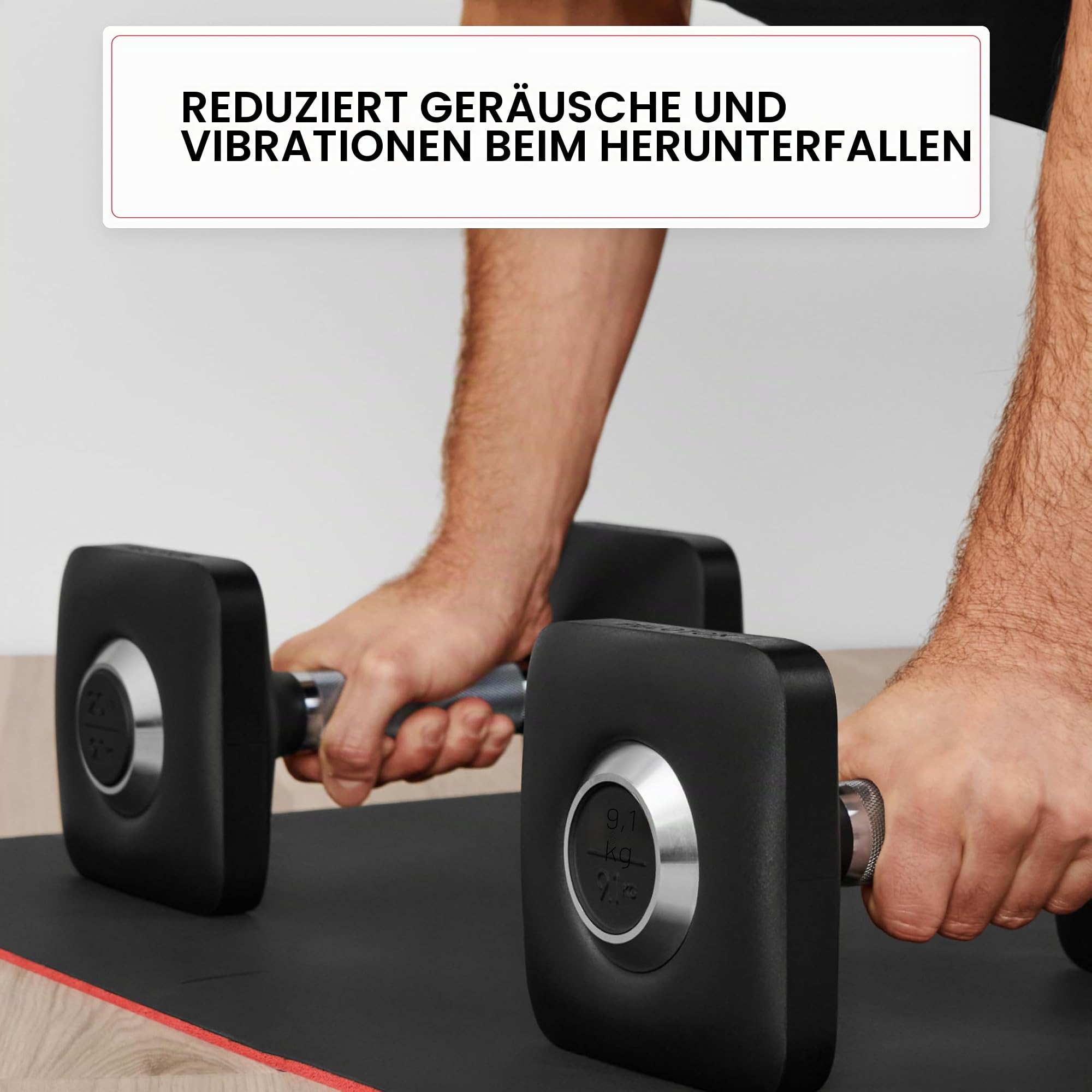 Peloton Hanteln, 2,3 kg-16,6 kg, 2er Set, für Männer und Frauen, ergonomischer und rutschfester Griff, Kurzhanteln, Krafttraining, Workout