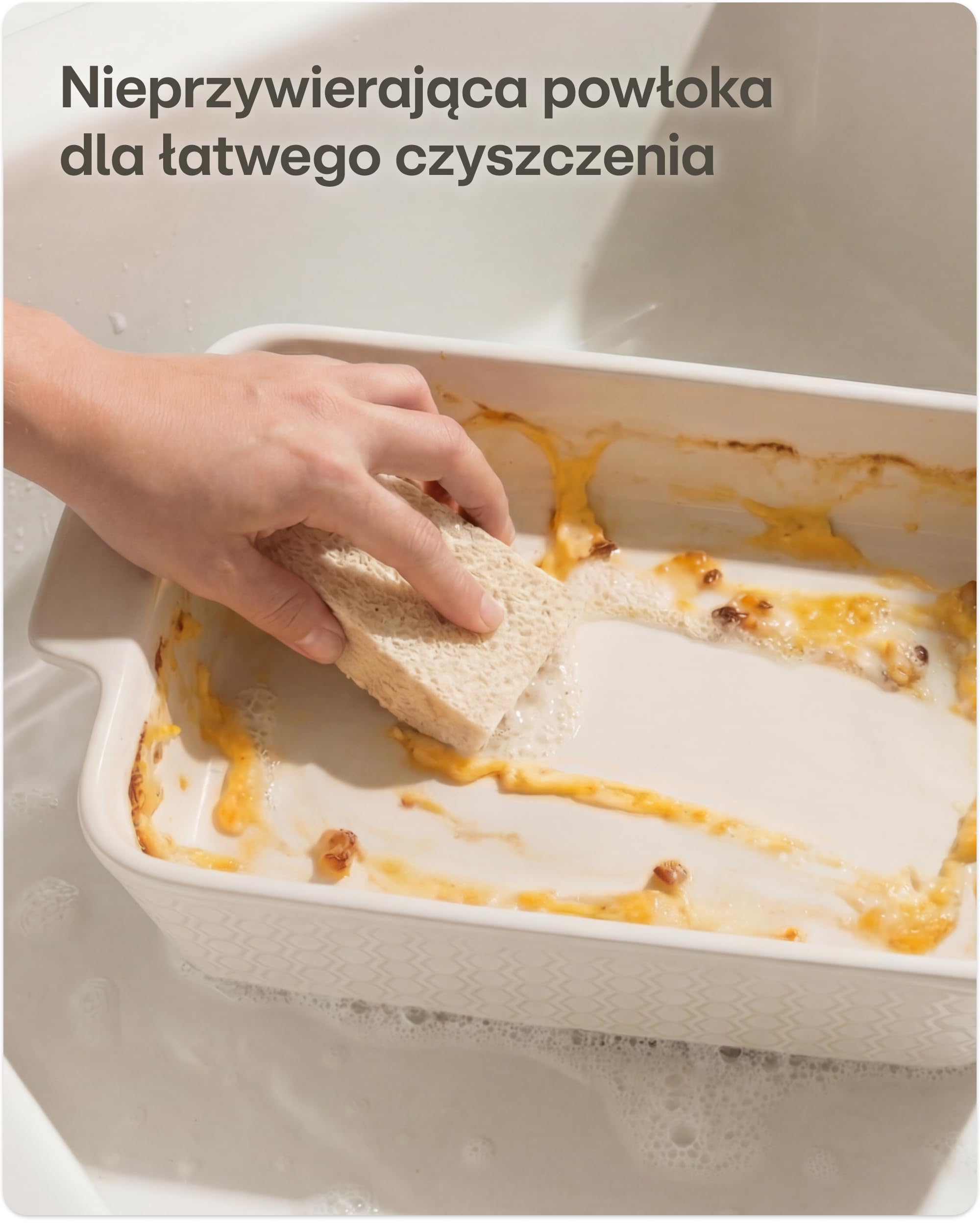 Praknu Naczynie Żaroodporne Ceramiczne Małe 21x16 cm - Małe Naczynie Do Zapiekania Dla 2–3 Osób - Forma Do Lasagne I Zapiekanek - Wysoki Rant - Z Uchwytami (Biały)
