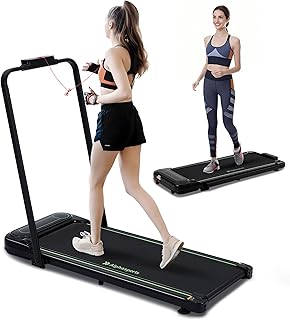 Alphasports 3-in-1 Laufband für Zuhause, Walking Pad Klappbar mit 4% Steigung, Leise Laufband mit LED-Anzeige Fernbedienun…