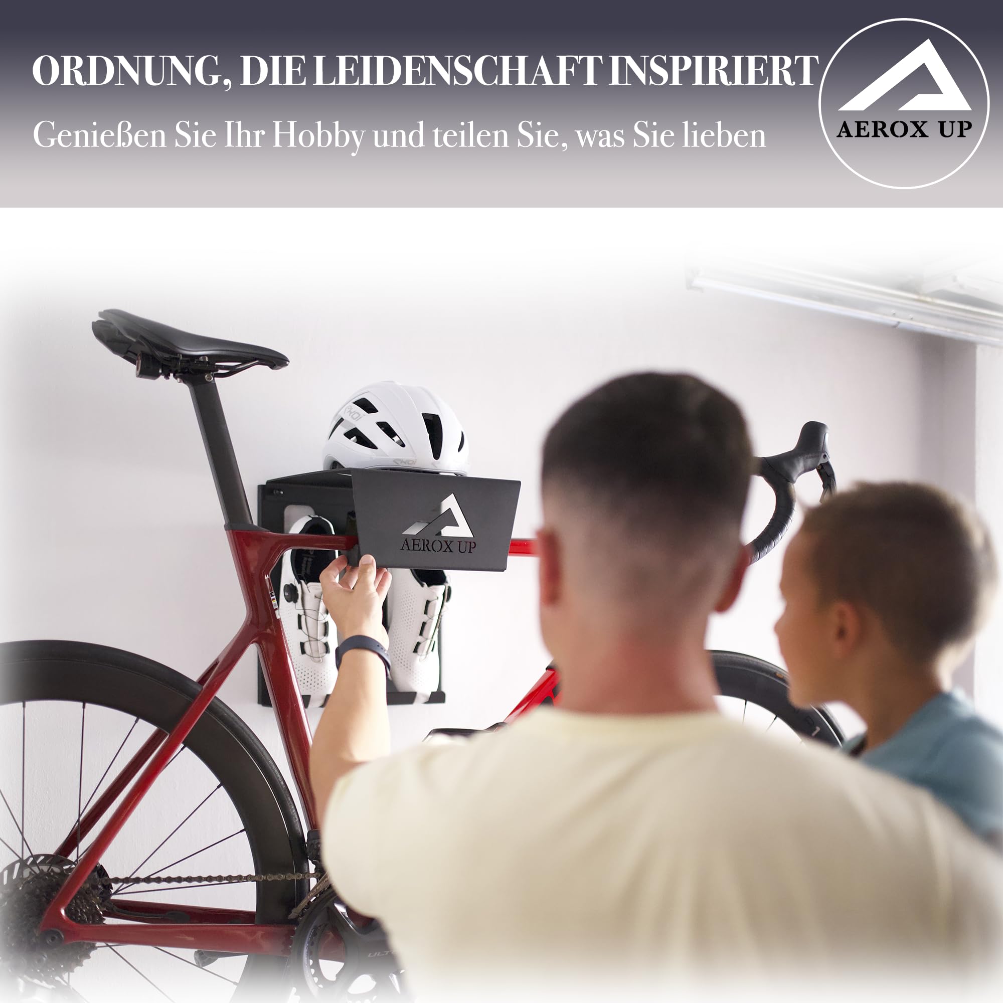 Fahrrad Wandhalterung - Fahrrad Ständer Halter - Fahrradständer Wandmontage - Fahrradhalterung Wand - Fahrradhalter Wand - Wandhalter Fahrrad - stilvolle Aufbewahrung für Zuhause & Garage