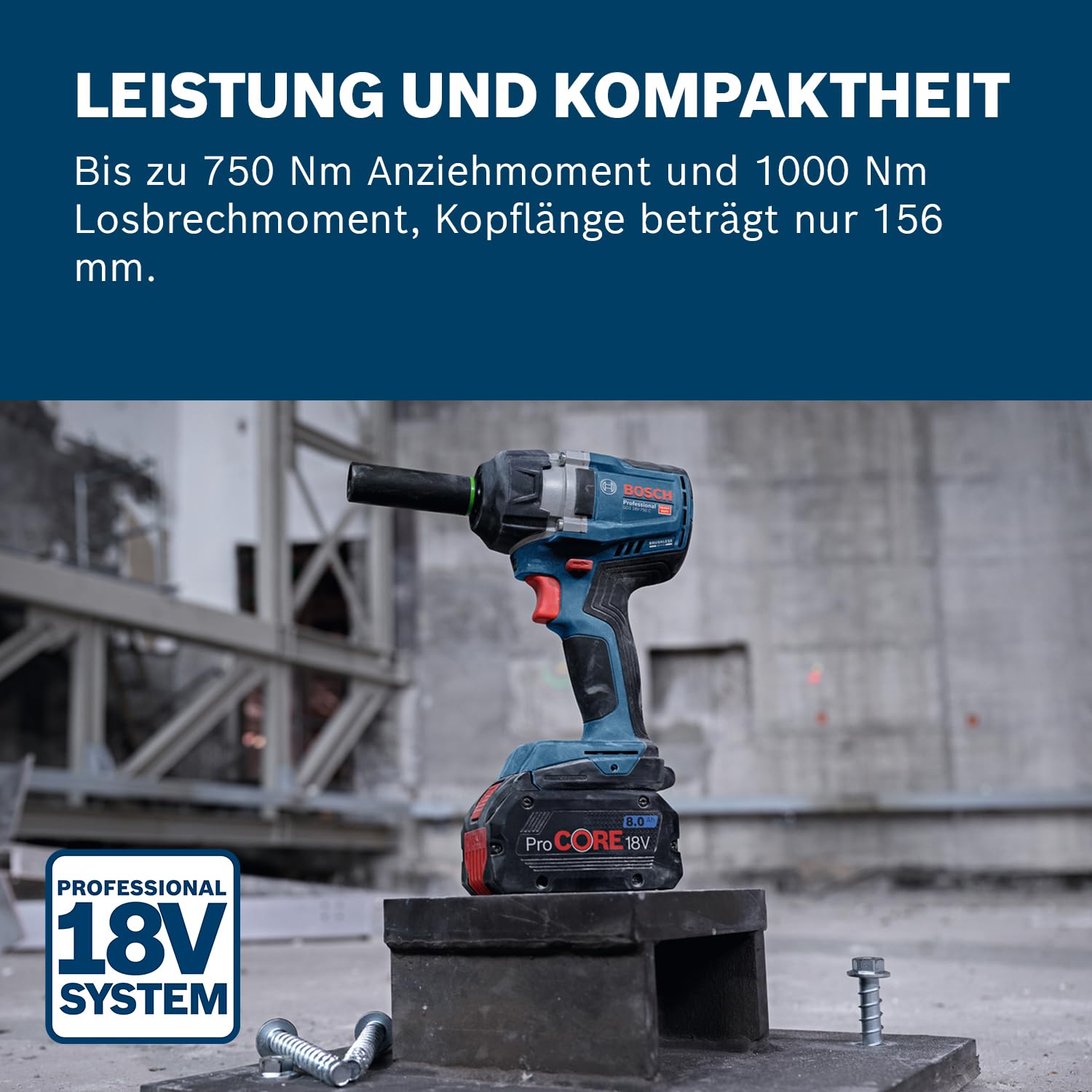 Bosch Professional 18V System Akku-Drehschlagschrauber GDS 18V-750 C (inkl. Connectivity-Modul GCY42, L-BOXX)