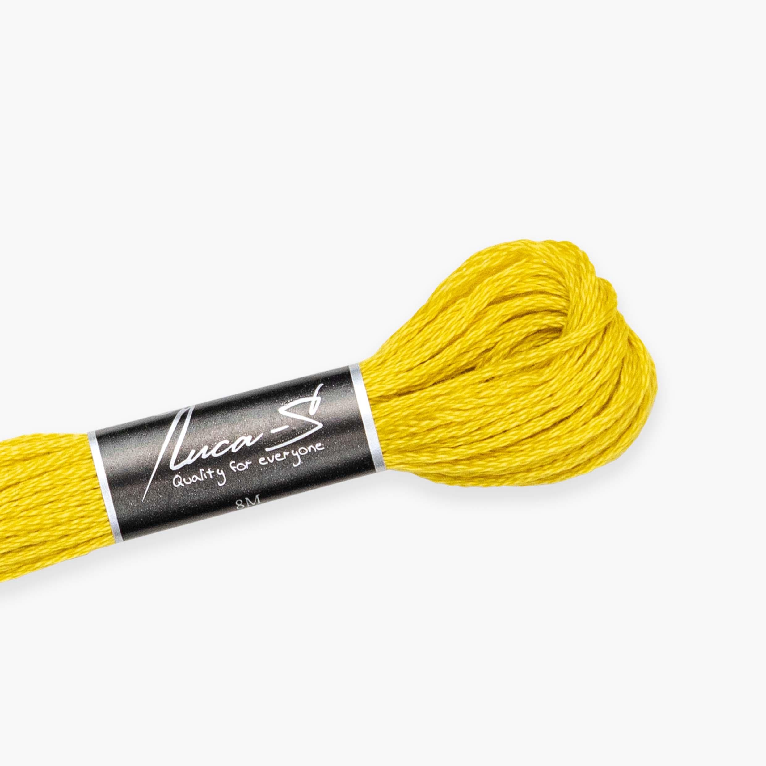 12 Pack of Premium Embroidery Thread Luca-S, 100% Giza Cotton, Oeko TEX Certified Stranded Cotton - 322 / DMC 18 / Anchor 874 — image 1