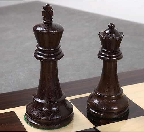 Miniatura 5 de Royal Chess Mall - Juego de piezas de ajedrez Leningrad Staunton  Palisandro y boj  4 pulgadas King