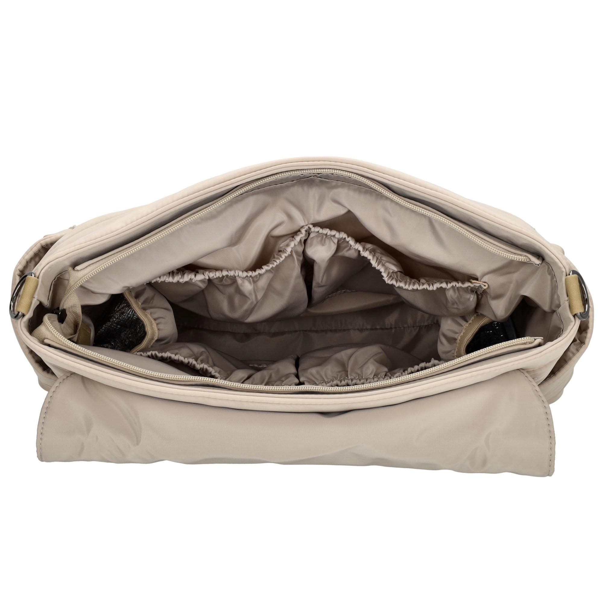 Zebra trends - Wickeltasche Organizer mit Wickelunterlage - Helles Taupe | Diaper Bag Mommy Bag, Leichtes Nylon, Zwei Flaschenhalter, Mehrere Innentaschen, Verstellbarer Schultergurt