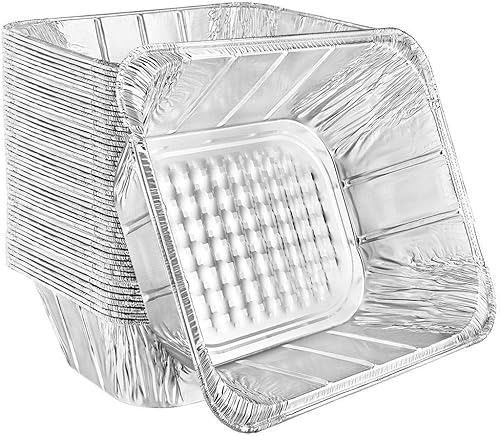 Miniatura 1 de Sartén de aluminio extra profunda de tamaño medio sin tapas, para cocinar, calentar, almacenar, preparar comidas, tostar, horno tostador (25)