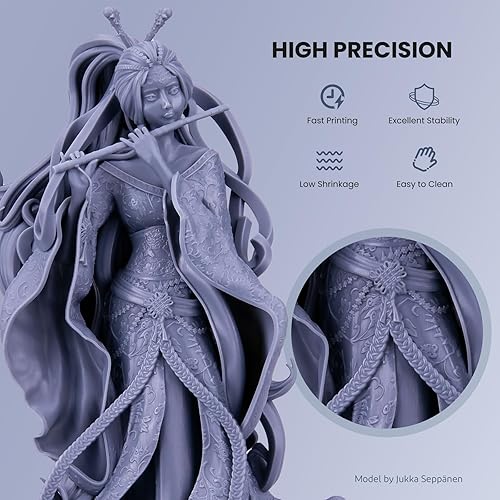 Vista 51 de ELEGOO - Resina rápida lavable con agua para Impresora 3D. Gris cerámica