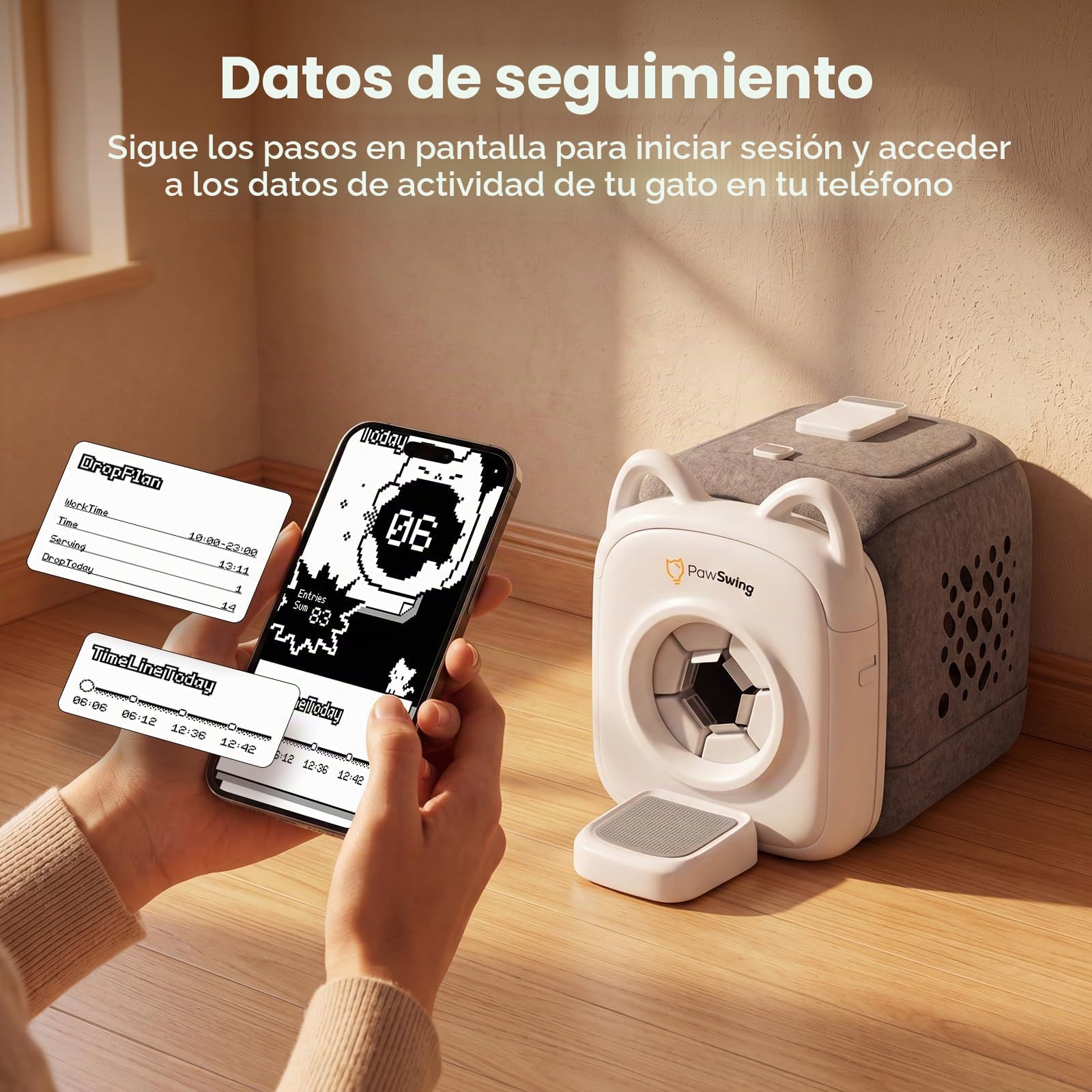 Cat Self Groomer Pro para control de bolas de pelo y alivio de la muda, cepillo de 360° respetuoso con la piel, herramienta quitapelos para mascotas, autolimpieza suave, recogida automática