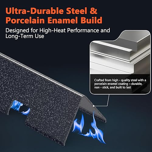 Miniatura 17 de QuliMetal 66033 Barras aromatizantes para Weber Genesis II E-410/E-415/E-435, piezas de parrilla para parrillas de gas Weber GS4 Genesis II LX serie