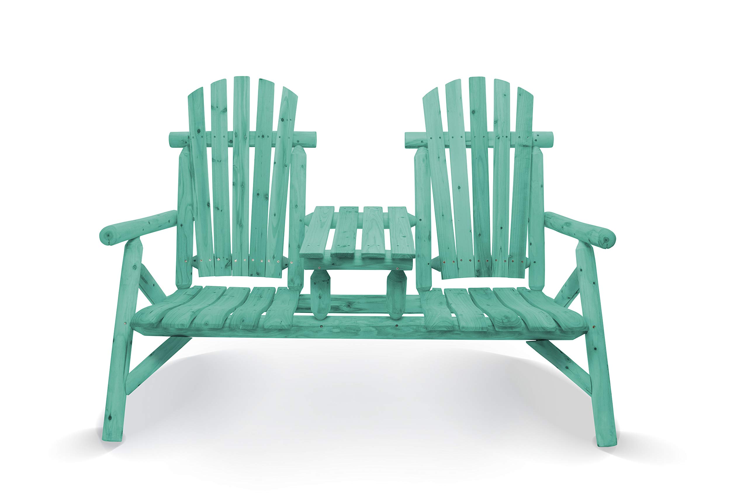 Green Spirit - Garten Sitz-Bank 'Timber' mit Tisch - aus FSC 100% Tannen-Holz zum selber bemalen, DIY - Garten-Möbel Set/Terrassen-Möbel/Balkon-Möbel