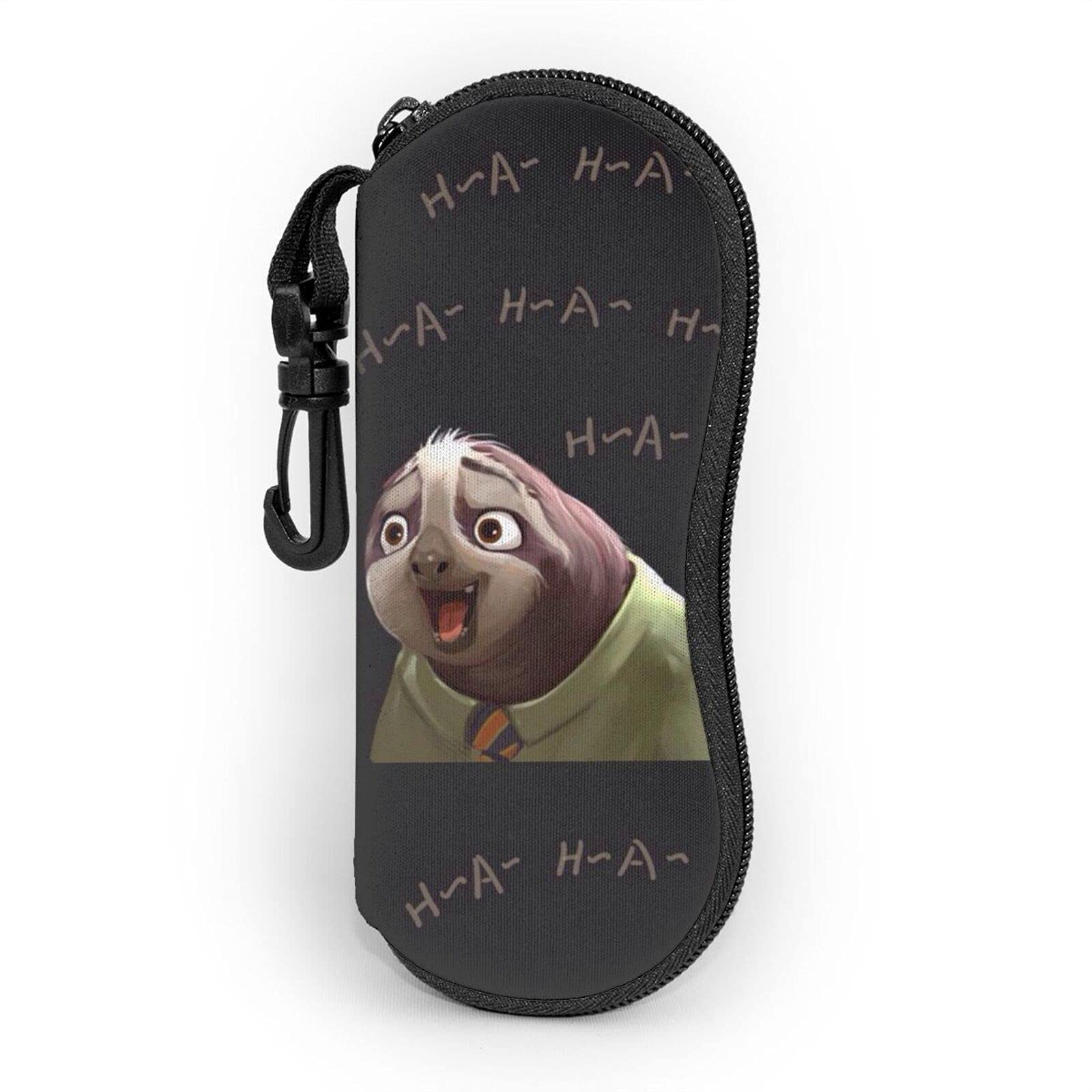 Glasses Case With Carabiner Ultra Light Portable Neoprene Sunglasses Case Soft Eyeglass Safety Pouch For Women And Men, Flash Black, One size