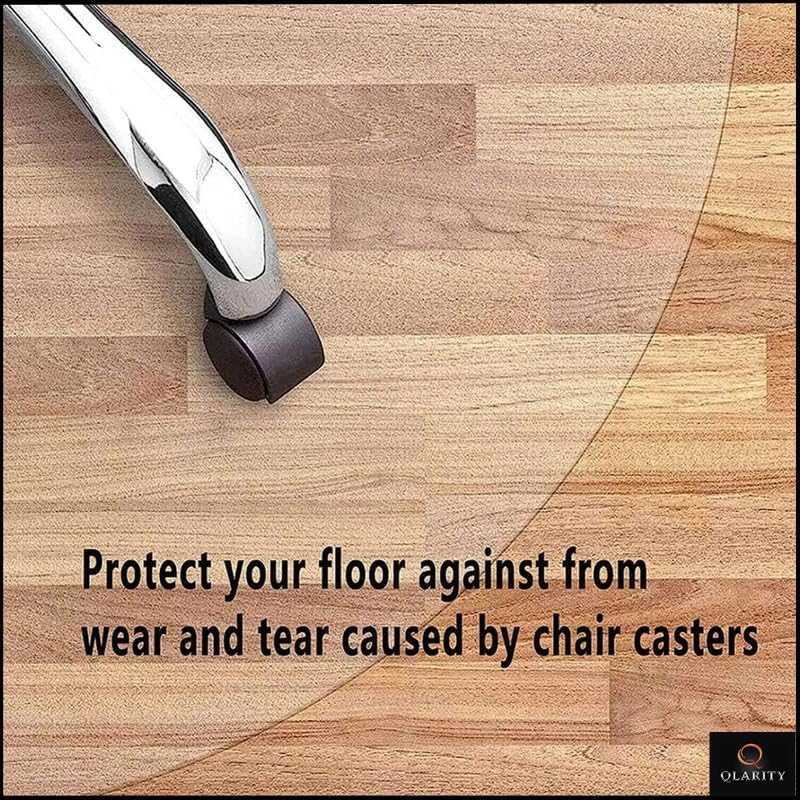 Image of Qlarity Covers 2mm Thick 36 Inch Round PVC Chair Mat for Hardwood /Tile /Laminate Floors | Prevents Scratches, Ensures Smooth Rolling & Non-Slip (Translucent)