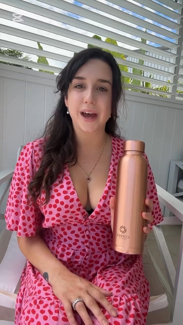 Amazon.com: 100% Pure Copper Water Bottle for Drinking Water – 34