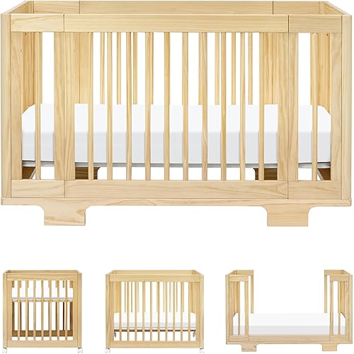 Babyletto Yuzu 8-in-1 Convertible All-Stages Crib - Conversion Kits for Bassinet, Midi Baby Crib to Toddler Bed, Daybed, Full-Size Crib & Baby Bed - Portable & Adjustable - GREENGUARD Gold Certified