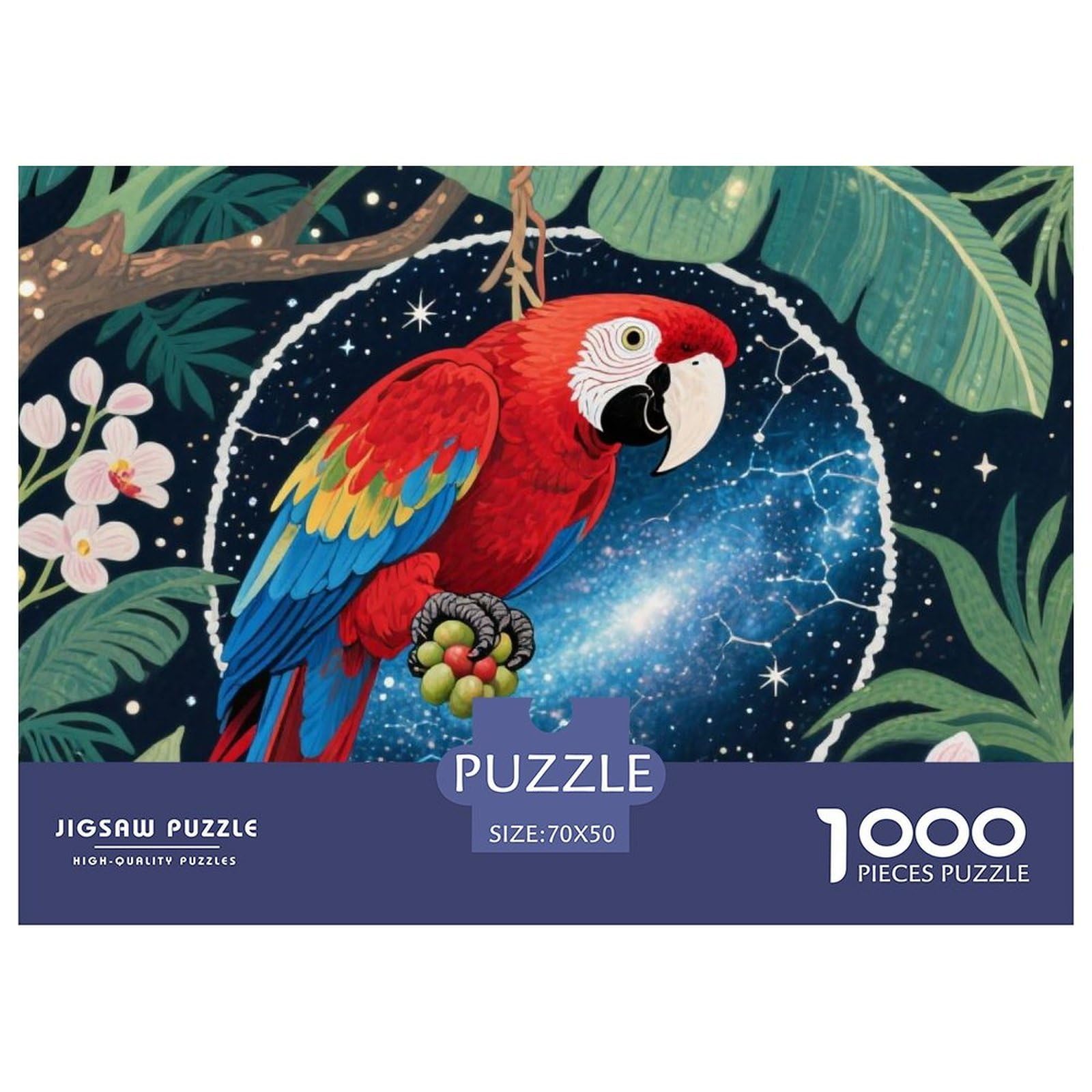 Macaw 1000 Puzzles Adults Puzzle Adults Puzzle Gifts Birthday Animal Home Decoration Challenging & Brainteasing 70x50cm/1000pcs
