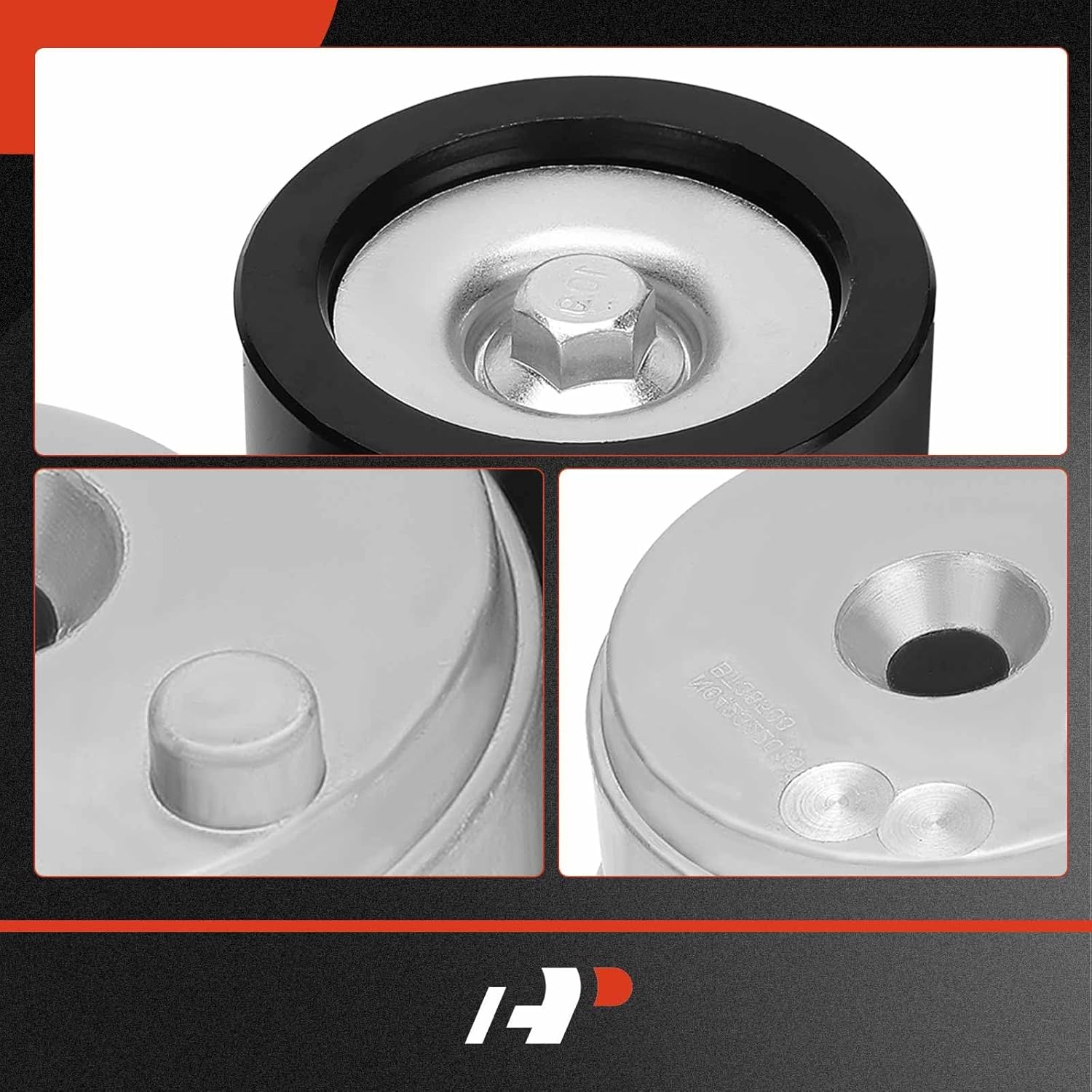 A-Premium Belt Tensioner Assembly with Pulley Compatible with American LaFrance ALF Eagle & Freightliner Argosy, Cascadia, Century Class, Classic, Condor & Sterling Truck A9500 & Western Star 4900EX