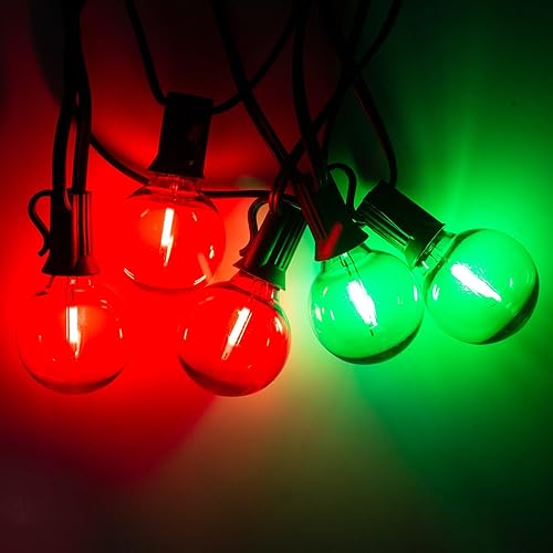 Miniatura 4 de Bombillas de repuesto G40 de color rojo y verde para luces de Navidad, 1 vatio, inastillables, de 1.57 pulgadas, bombillas LED para cadena de luces