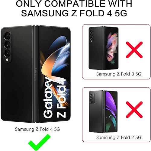 Miniatura 2 de BENTOBEN Funda para Galaxy Z Fold 4, silicona suave de goma de gel antigolpes delgada de policarbonato duro delgado a prueba de golpes funda